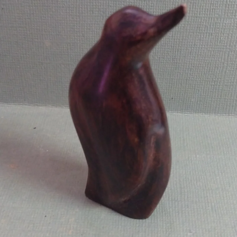 Wood penguin figurine